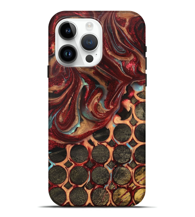 iPhone 15 Pro Max Wood+Resin Live Edge Phone Case - Jocelyn (Pattern, 705728)