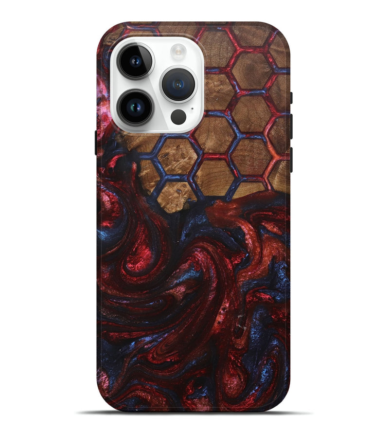 iPhone 15 Pro Max Wood+Resin Live Edge Phone Case - Alejandro (Pattern, 705730)