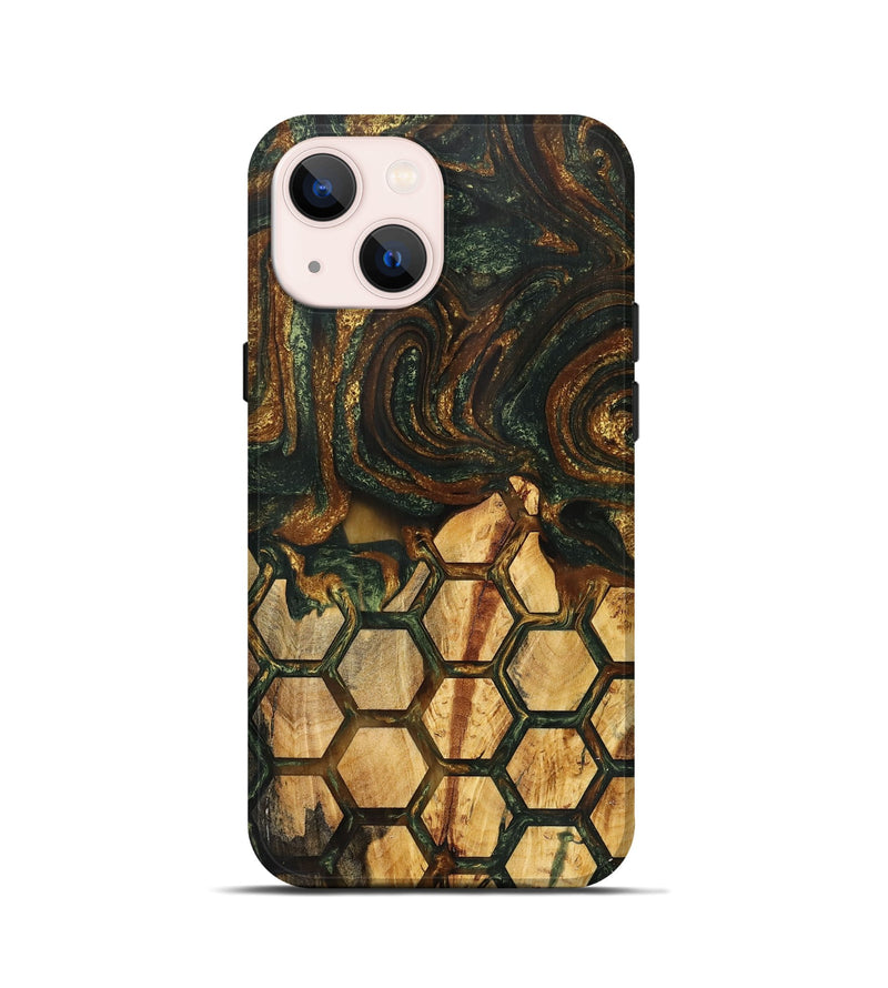 iPhone 13 mini Wood+Resin Live Edge Phone Case - Aleah (Pattern, 705731)