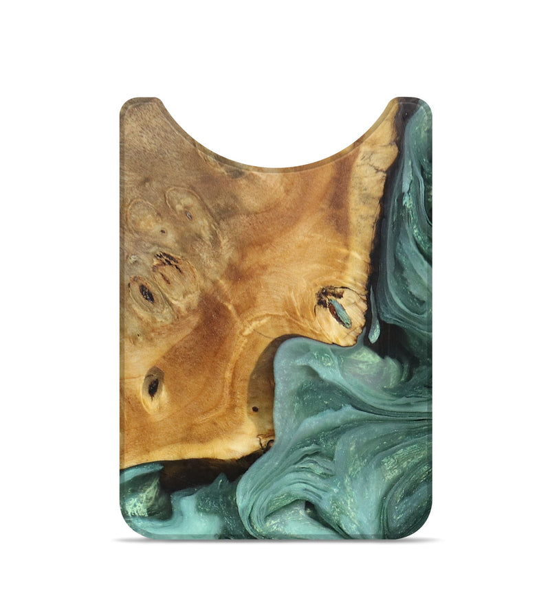 Live Edge Wood+Resin Wallet - Lily (Green, 705746)