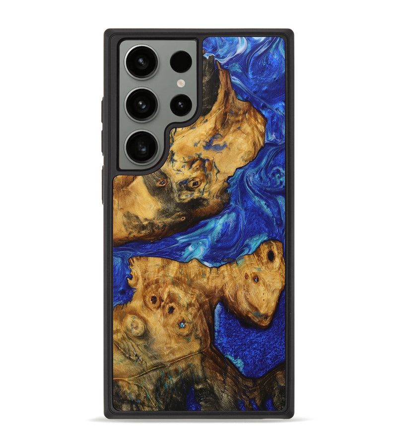 Galaxy S23 Ultra Wood+Resin Phone Case - Annika (Blue, 705863)