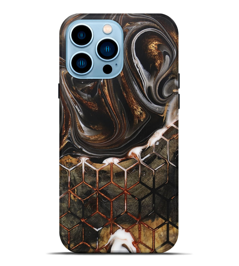 iPhone 14 Pro Max Wood+Resin Live Edge Phone Case - Odin (Pattern, 705942)