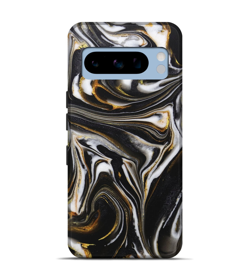 Pixel 8 Pro Wood+Resin Live Edge Phone Case - Zaiden (Black & White, 705954)