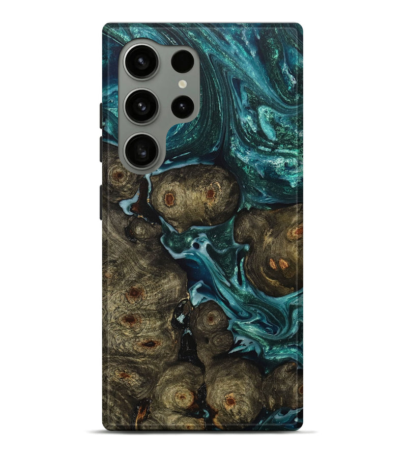 Galaxy S24 Ultra Wood+Resin Live Edge Phone Case - Kenny (Green, 705961)