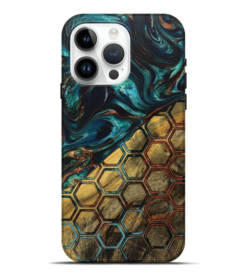 iPhone 15 Pro Max Wood+Resin Live Edge Phone Case - Andre (Pattern, 705964)