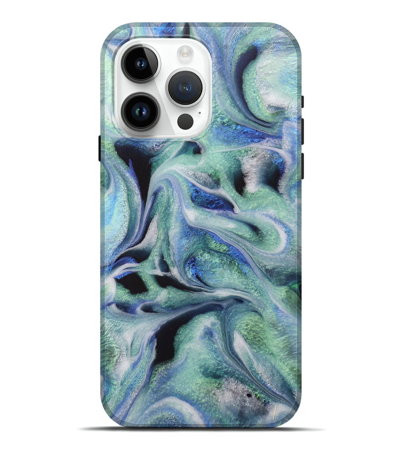 iPhone 15 Pro Max ResinArt Live Edge Phone Case - Derek (Blue, 705967)