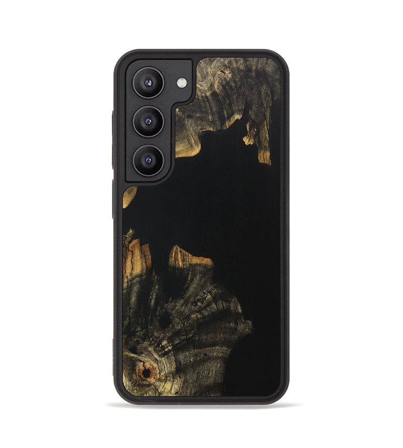 Galaxy S23 Wood+Resin Phone Case - Lana (Pure Black, 706047)