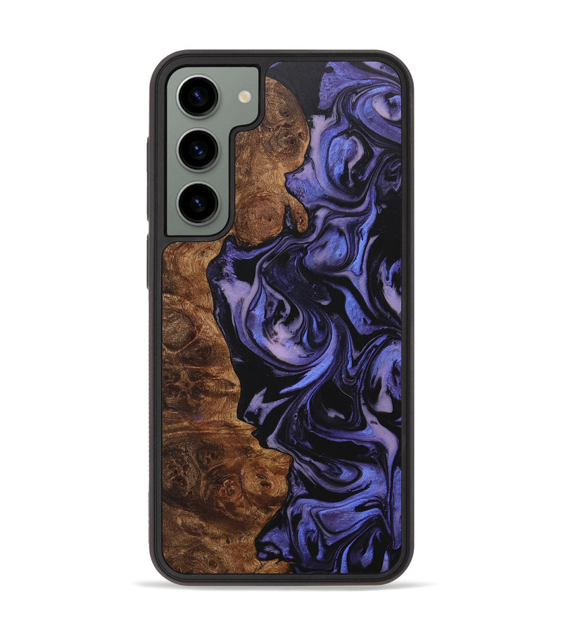 Galaxy S23 Plus Wood+Resin Phone Case - Taryn (Purple, 706161)