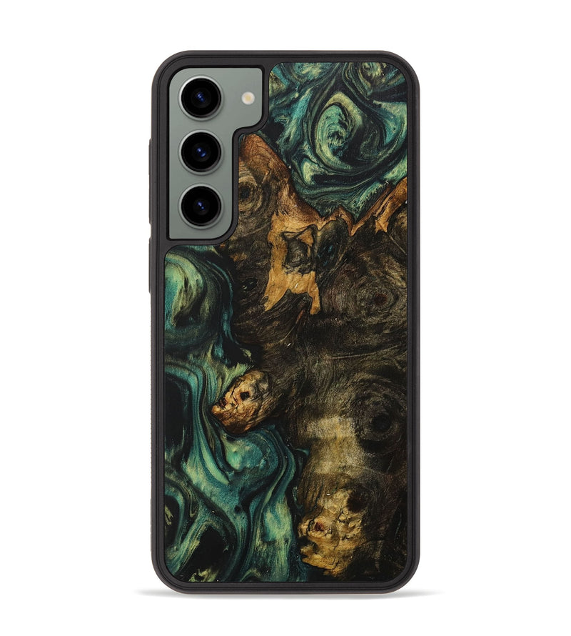 Galaxy S23 Plus Wood+Resin Phone Case - Fannie (Green, 706367)
