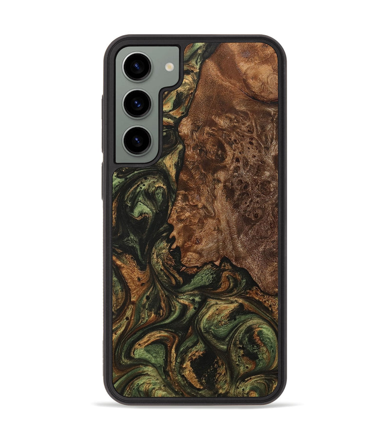Galaxy S23 Plus Wood+Resin Phone Case - Alan (Green, 706368)