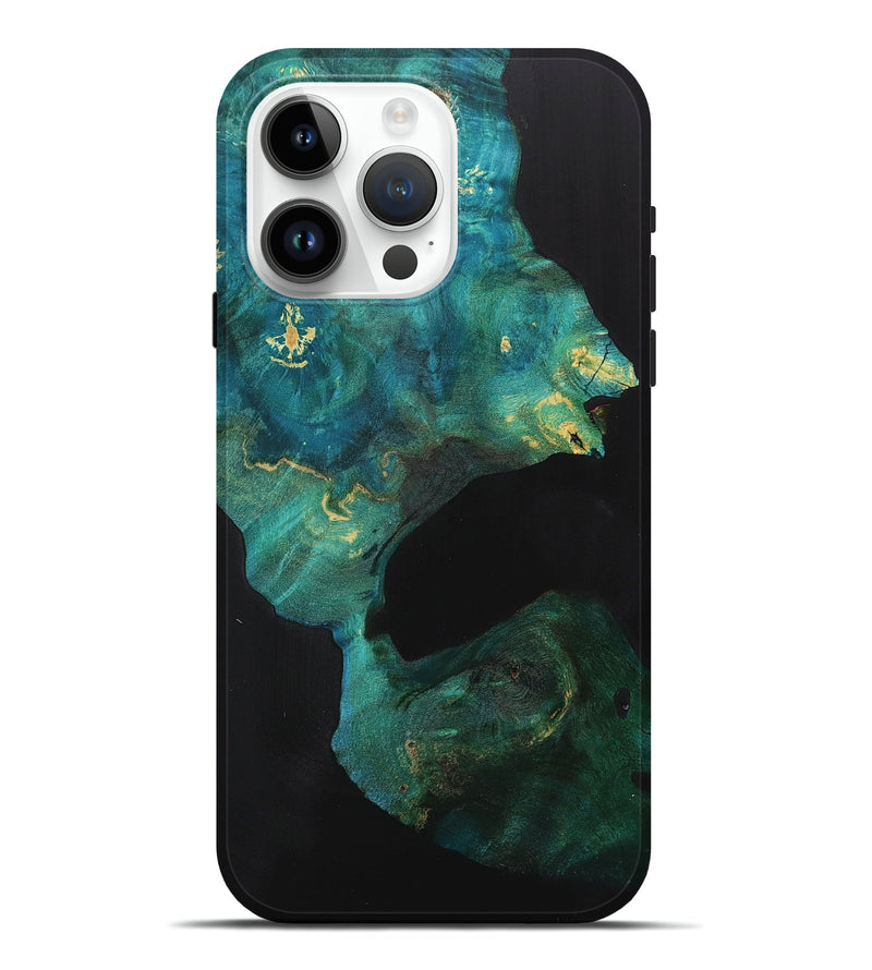 iPhone 15 Pro Max Wood+Resin Live Edge Phone Case - Erik (Wood Burl, 706492)