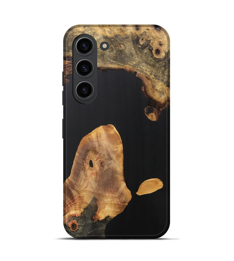 Galaxy S23 Wood+Resin Live Edge Phone Case - Christina (Pure Black, 706510)