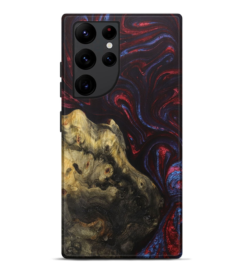 Galaxy S22 Ultra Wood+Resin Live Edge Phone Case - Enzo (Red, 706529)