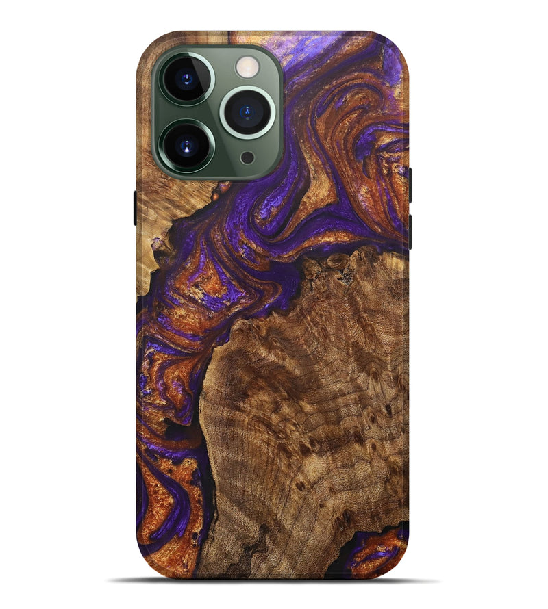 iPhone 13 Pro Max Wood+Resin Live Edge Phone Case - Mae (Purple, 706533)