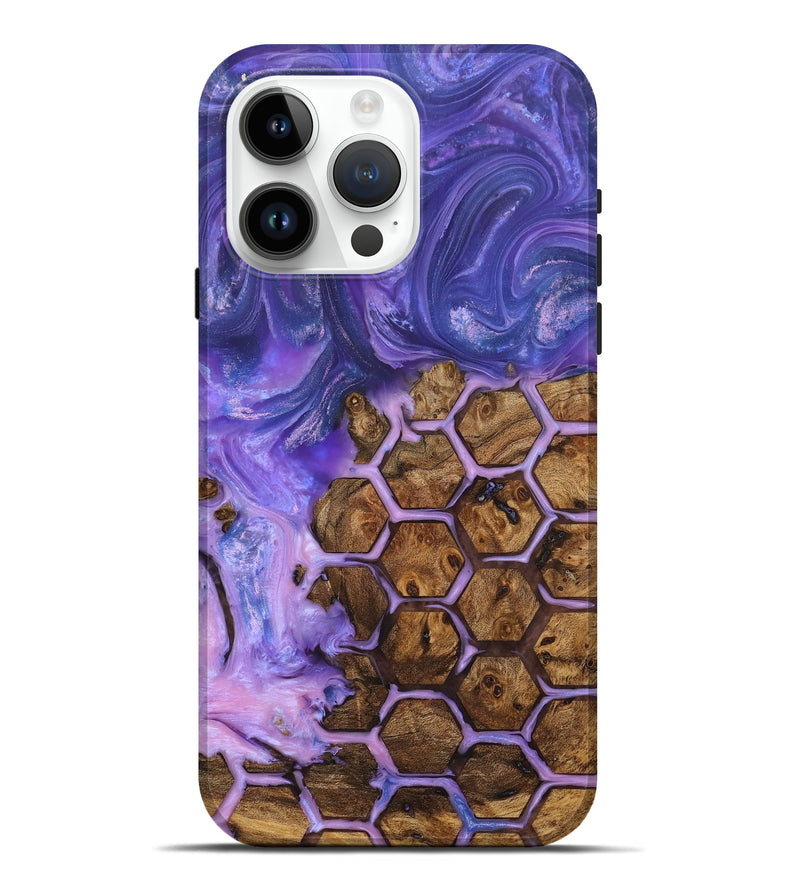 iPhone 15 Pro Max Wood+Resin Live Edge Phone Case - Glenda (Pattern, 706546)
