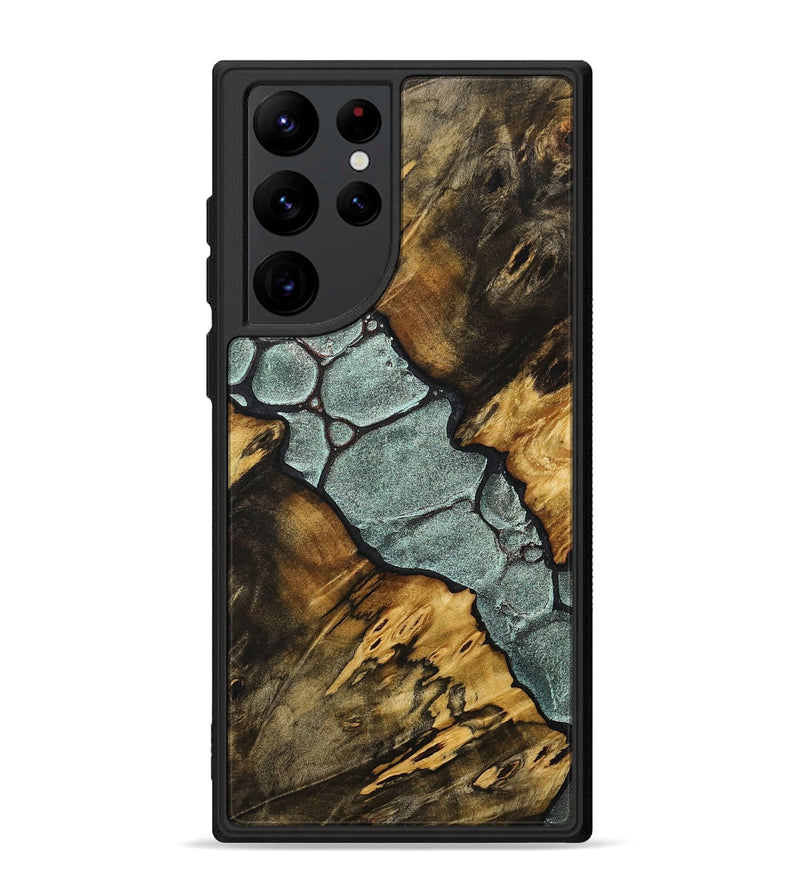 Galaxy S22 Ultra Wood+Resin Phone Case - Leroy (Chameleon, 706638)