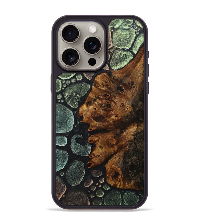 iPhone 15 Pro Max Wood+Resin Phone Case - Kristopher (Chameleon, 706663)