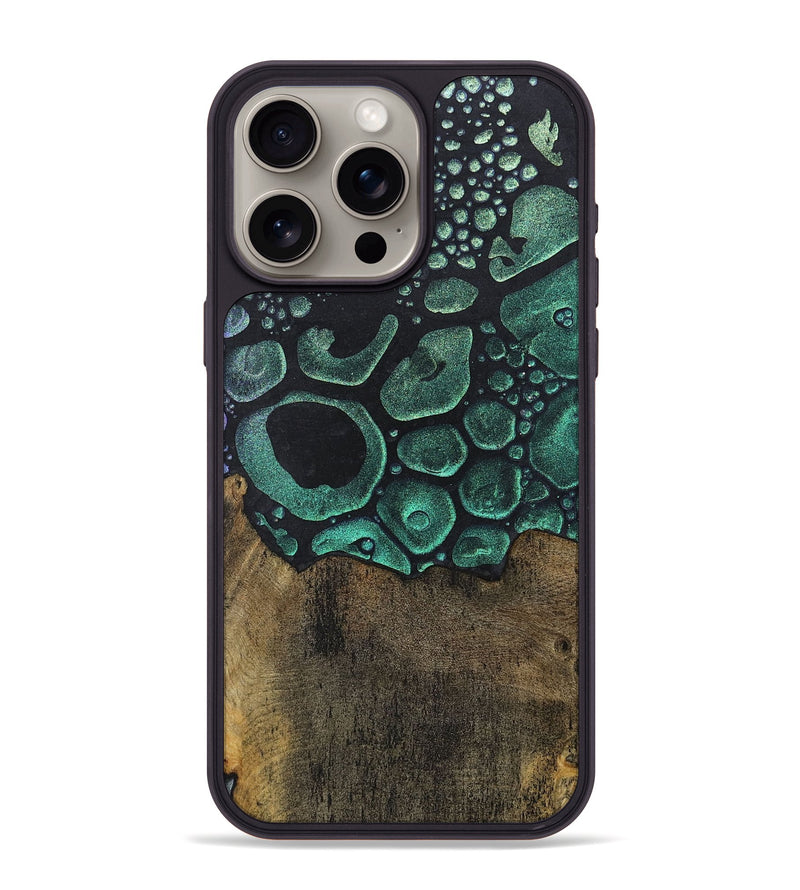iPhone 15 Pro Max Wood+Resin Phone Case - Sue (Chameleon, 706718)