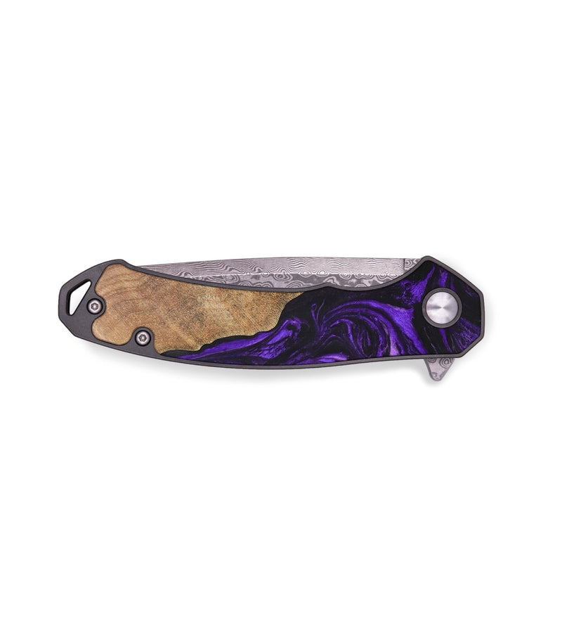 EDC Wood+Resin Pocket Knife - Spencer (Purple, 706818)