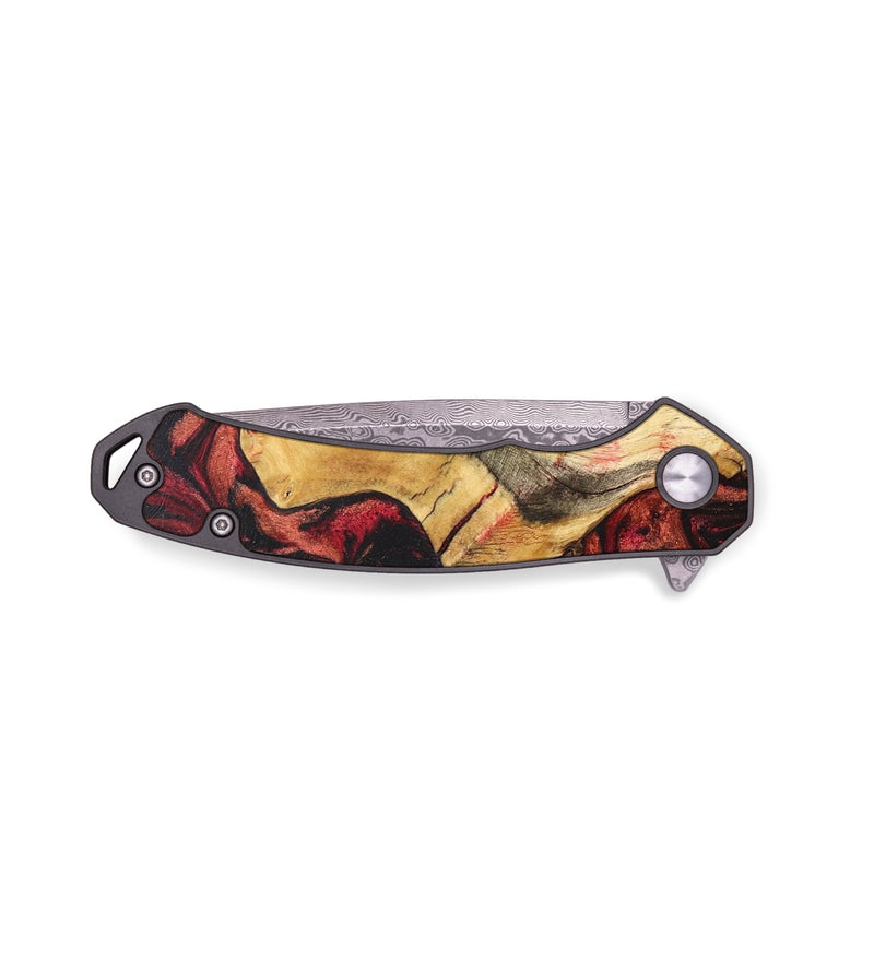 EDC Wood+Resin Pocket Knife - Kimberly (Red, 706822)
