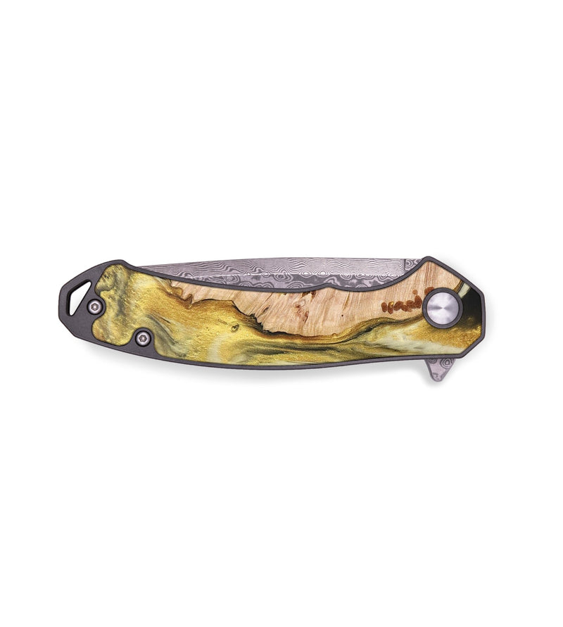 EDC Wood+Resin Pocket Knife - Tricia (Black & White, 706836)