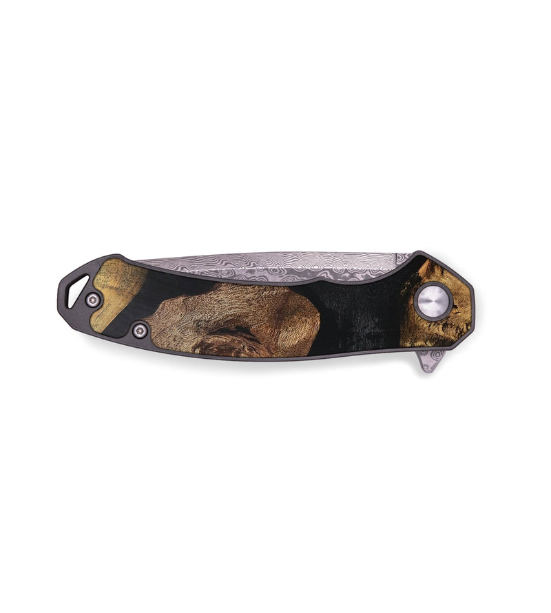 EDC Wood+Resin Pocket Knife - Doris (Pure Black, 706866)