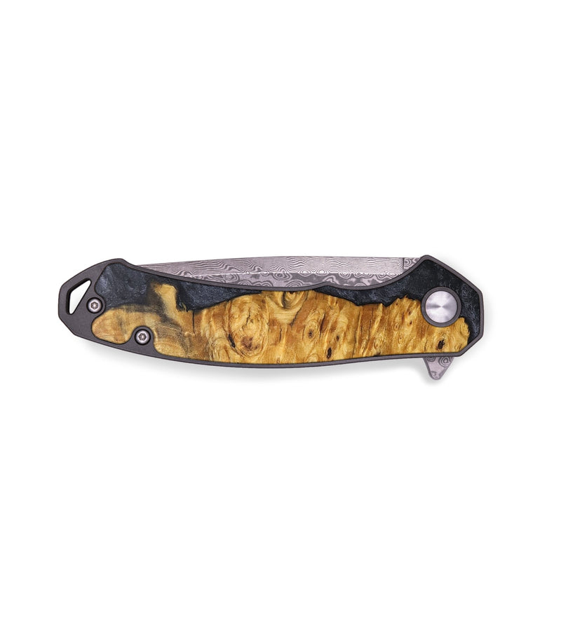 EDC Wood+Resin Pocket Knife - Ariana (Pure Black, 706869)
