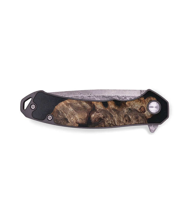 EDC Wood+Resin Pocket Knife - Ashlyn (Pure Black, 706870)