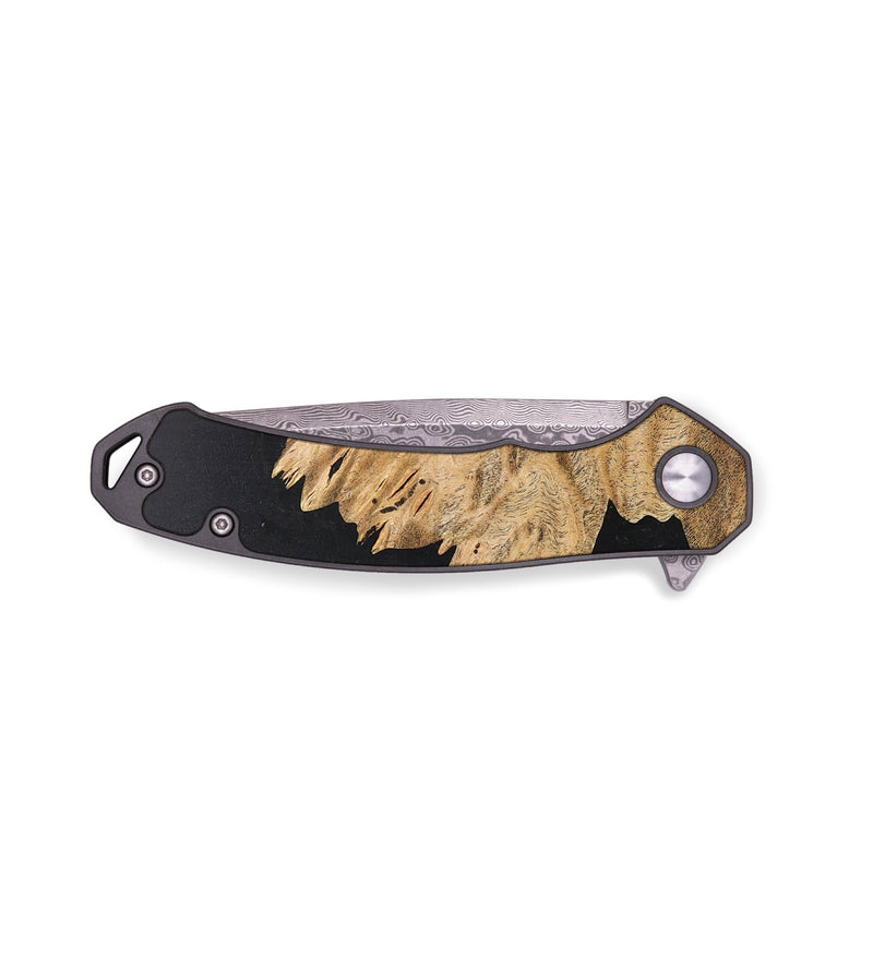 EDC Wood+Resin Pocket Knife - Merle (Pure Black, 706872)