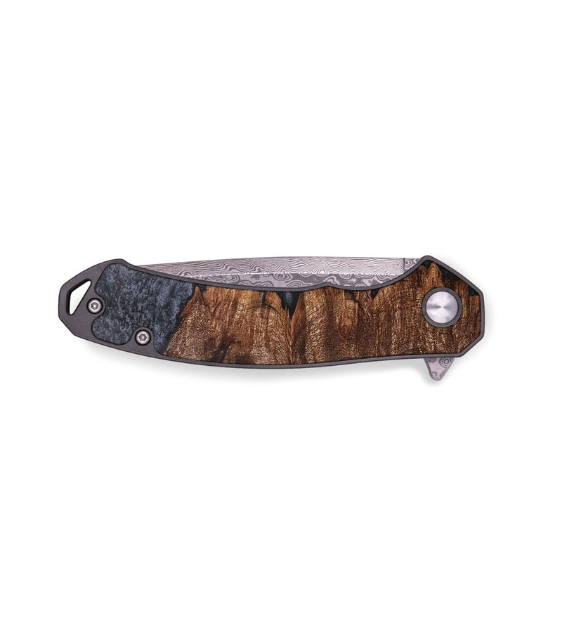EDC Wood+Resin Pocket Knife - Candice (Pure Black, 706873)