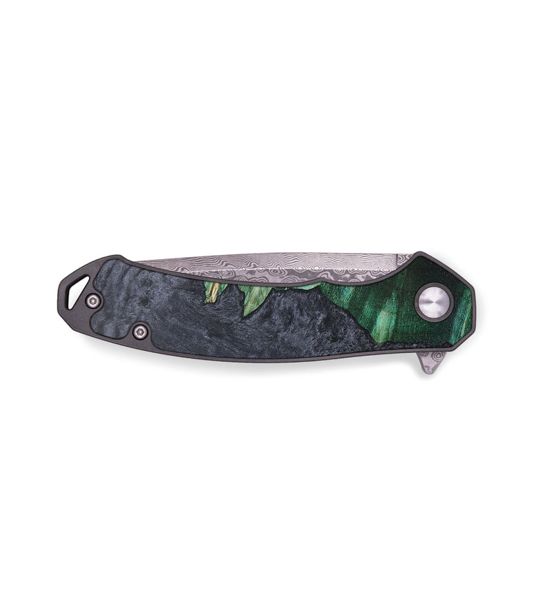 EDC Wood+Resin Pocket Knife - Jayden (Pure Black, 706878)