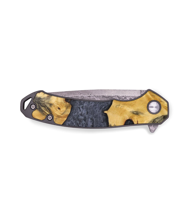 EDC Wood+Resin Pocket Knife - Wilma (Pure Black, 706880)