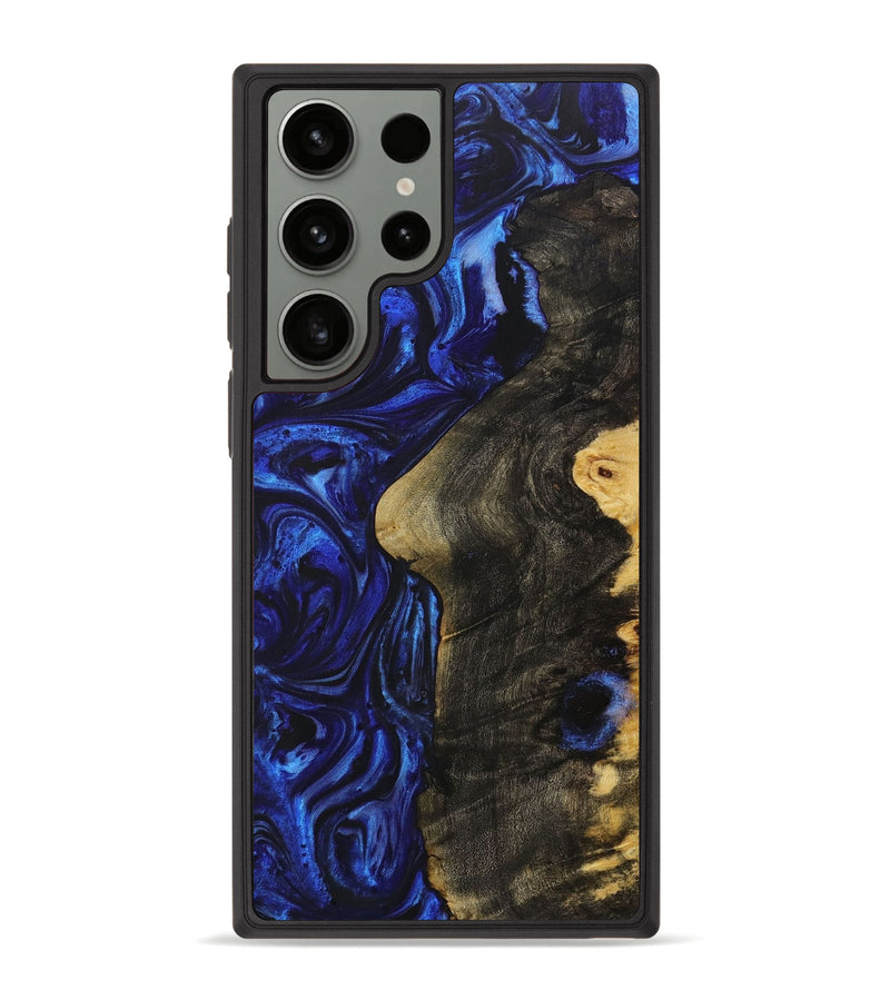 Galaxy S23 Ultra Wood+Resin Phone Case - Amanda (Blue, 706928)