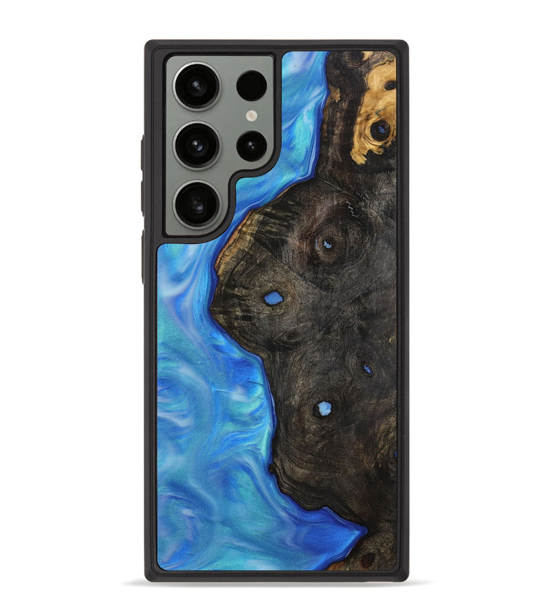 Galaxy S23 Ultra Wood+Resin Phone Case - Giselle (Blue, 706933)