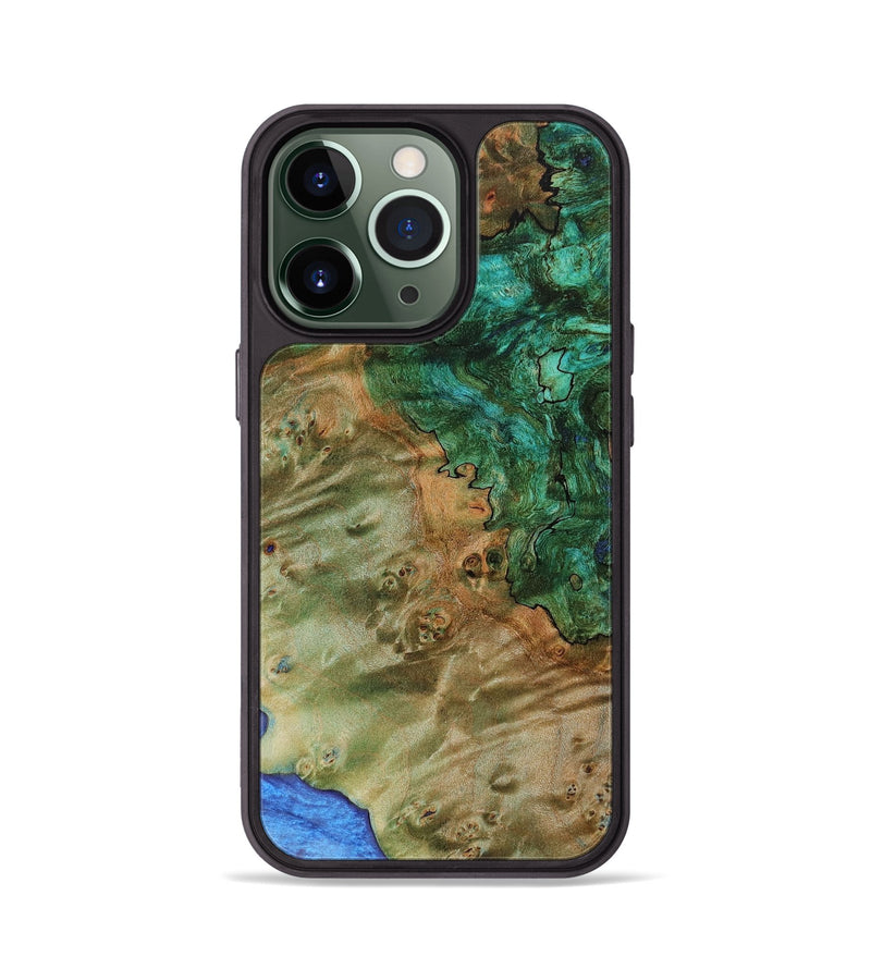 iPhone 13 Pro Wood+Resin Phone Case - Matt (Wood Burl, 706965)