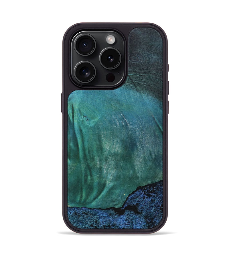iPhone 15 Pro Wood+Resin Phone Case - Raquel (Wood Burl, 706966)