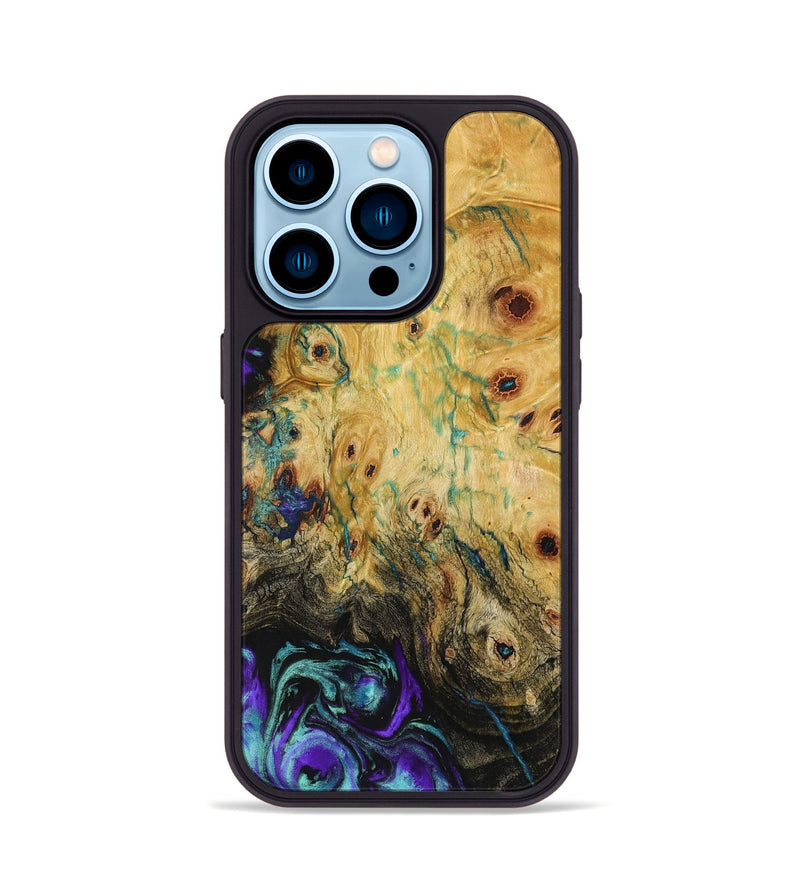 iPhone 14 Pro Wood+Resin Phone Case - Tatiana (Wood Burl, 706974)