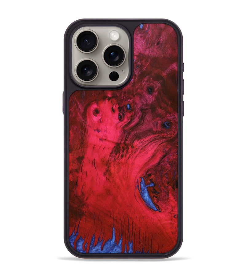 iPhone 15 Pro Max Wood+Resin Phone Case - Courtney (Wood Burl, 706976)