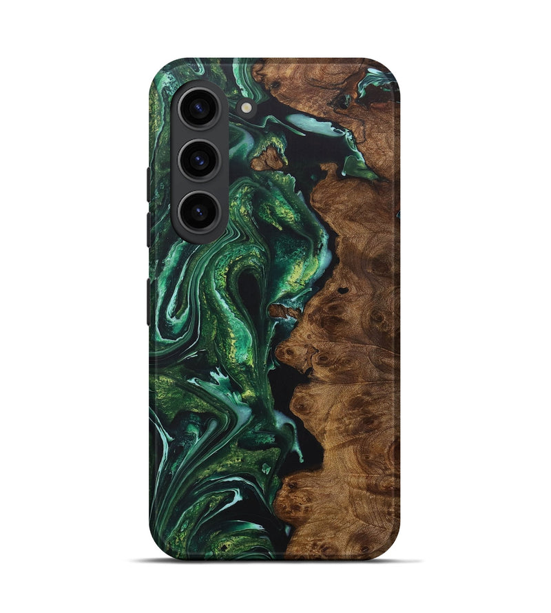 Galaxy S23 Wood+Resin Live Edge Phone Case - Earl (Green, 707078)
