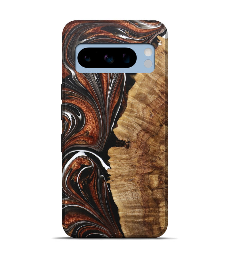 Pixel 8 Pro Wood+Resin Live Edge Phone Case - Dalton (Black & White, 707089)