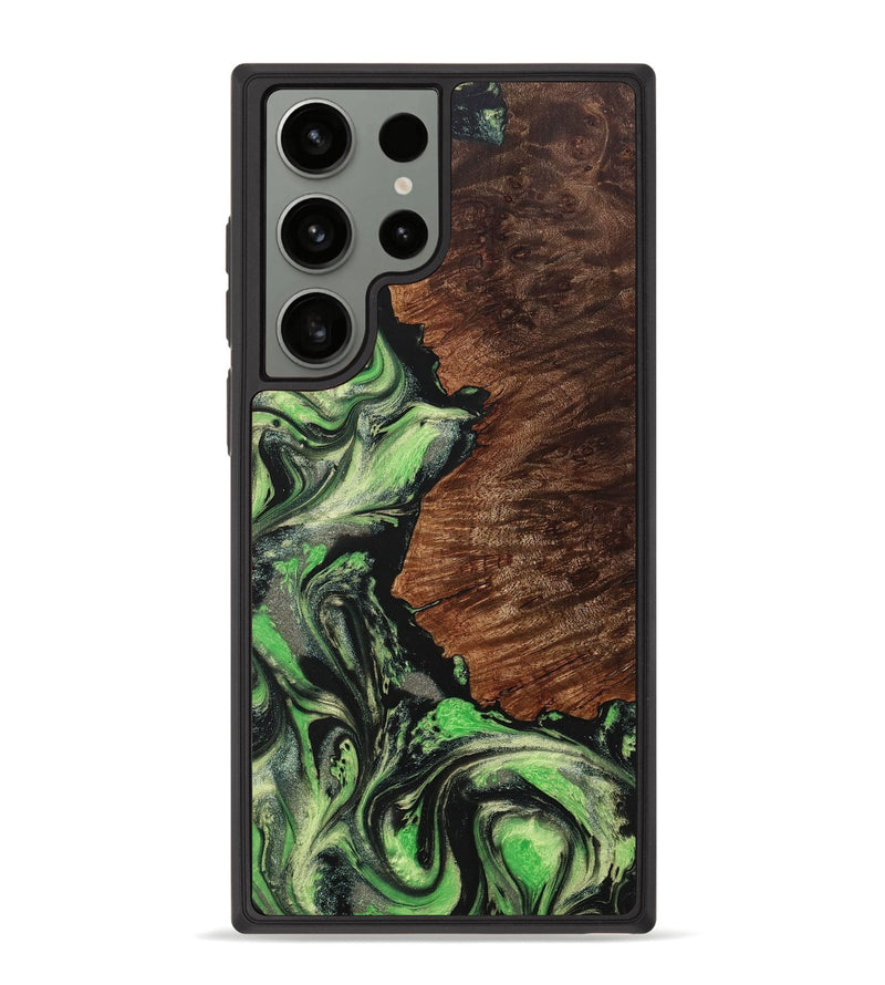 Galaxy S23 Ultra Wood+Resin Phone Case - Blake (Green, 707182)