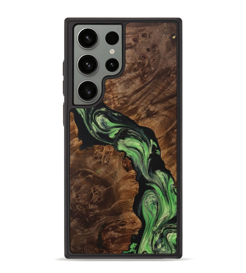 Galaxy S23 Ultra Wood+Resin Phone Case - Prince (Green, 707199)