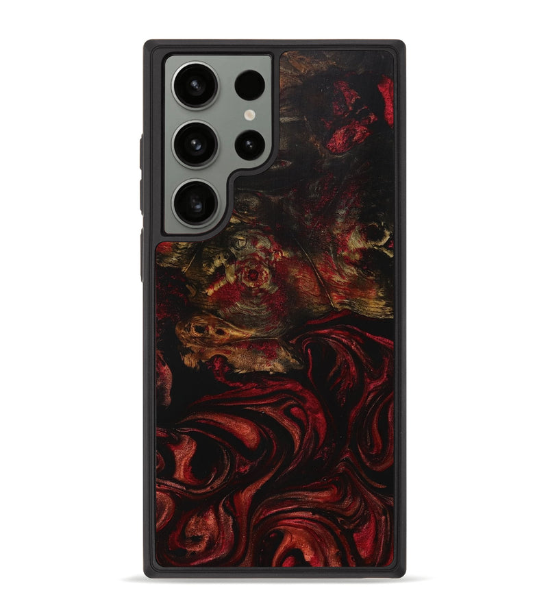 Galaxy S23 Ultra Wood+Resin Phone Case - Randi (Red, 707281)