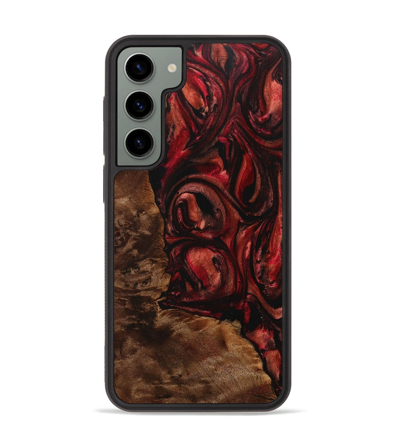 Galaxy S23 Plus Wood+Resin Phone Case - Allyson (Red, 707286)