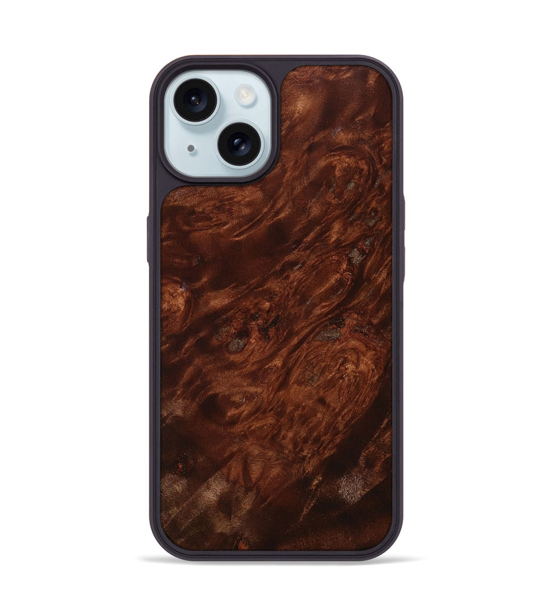 iPhone 15 Wood+Resin Phone Case - Kristi (Wood Burl, 707298)