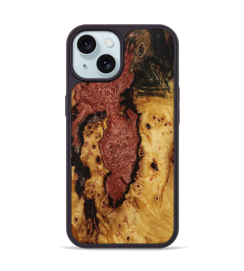iPhone 15 Wood+Resin Phone Case - Jenny (Wood Burl, 707299)