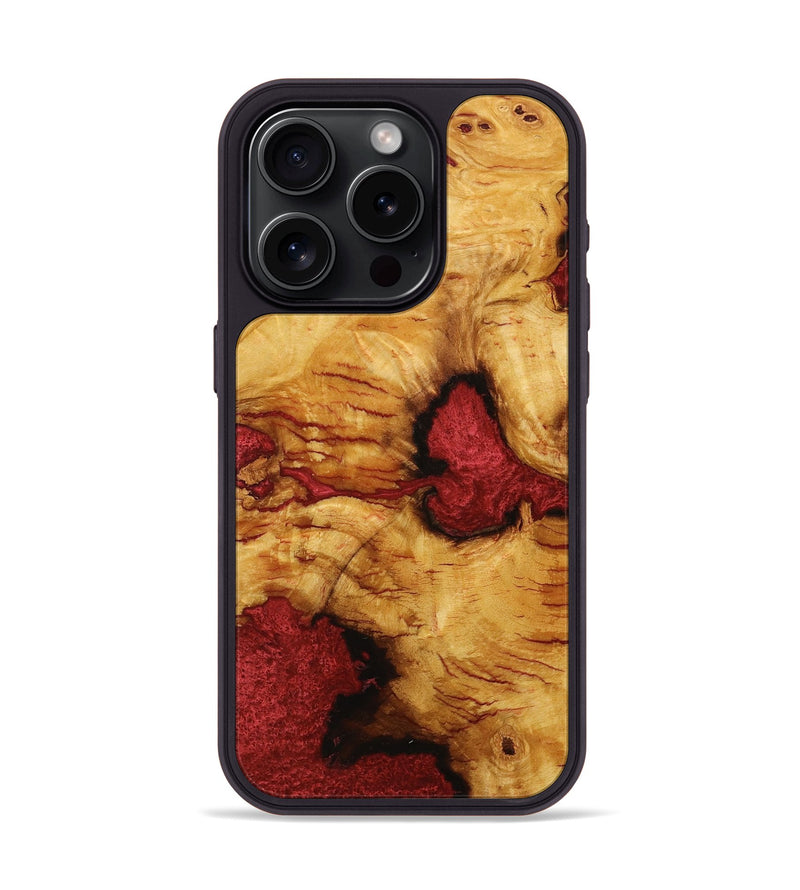iPhone 15 Pro Wood+Resin Phone Case - Julianna (Wood Burl, 707301)