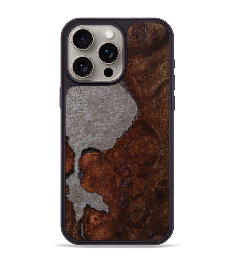 iPhone 15 Pro Max Wood+Resin Phone Case - Holden (Wood Burl, 707307)