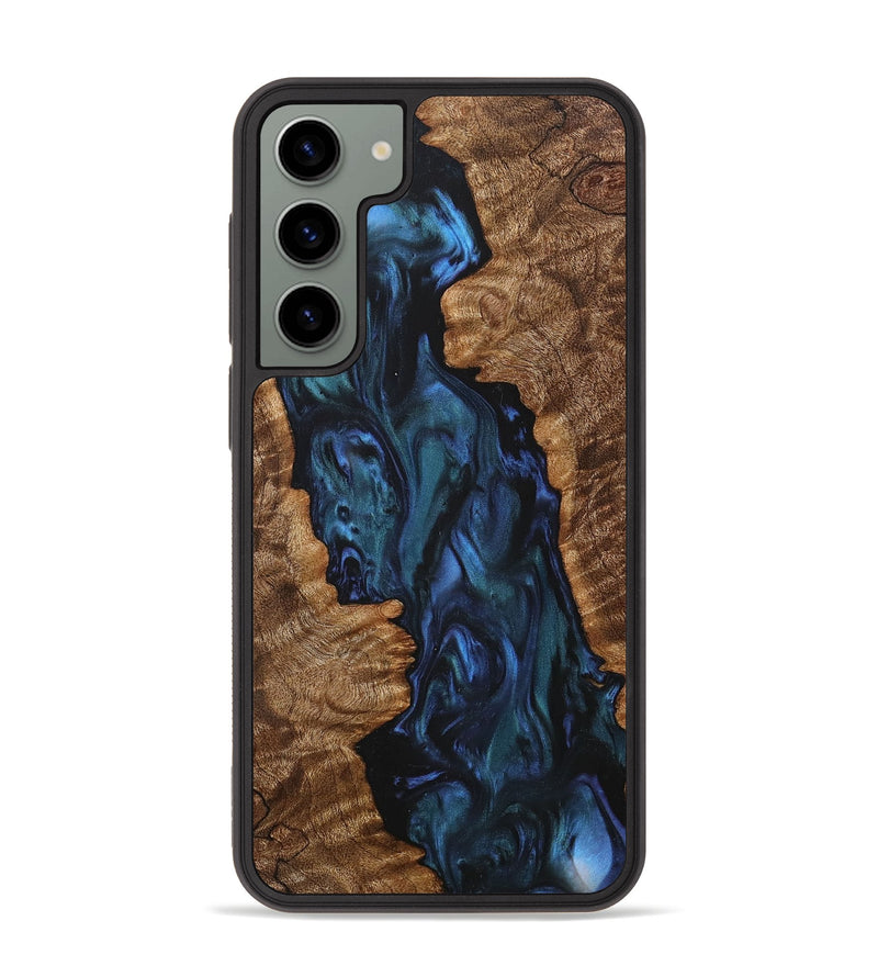 Galaxy S23 Plus Wood+Resin Phone Case - Elyse (Blue, 707378)