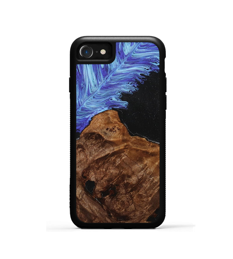 iPhone SE Wood+Resin Phone Case - Briella (Feather, 707407)